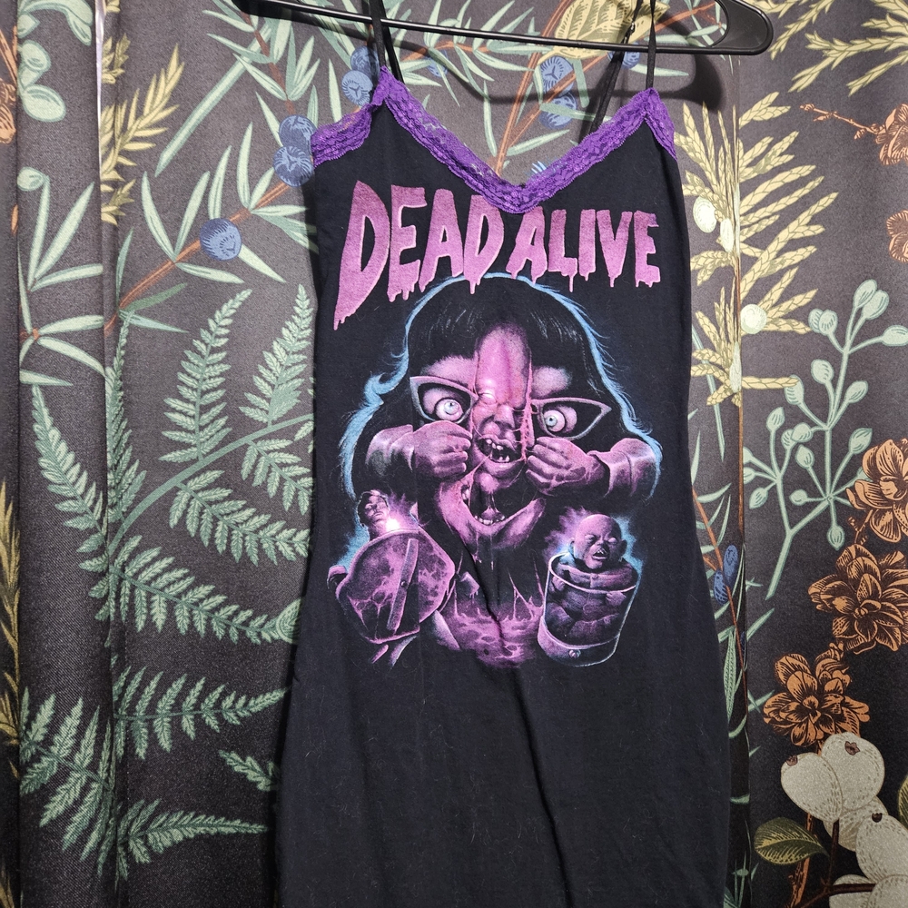 Eye Candy Black and Purple Graphic Dress
